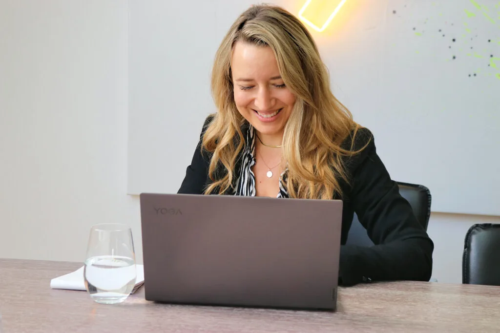 Client smiling