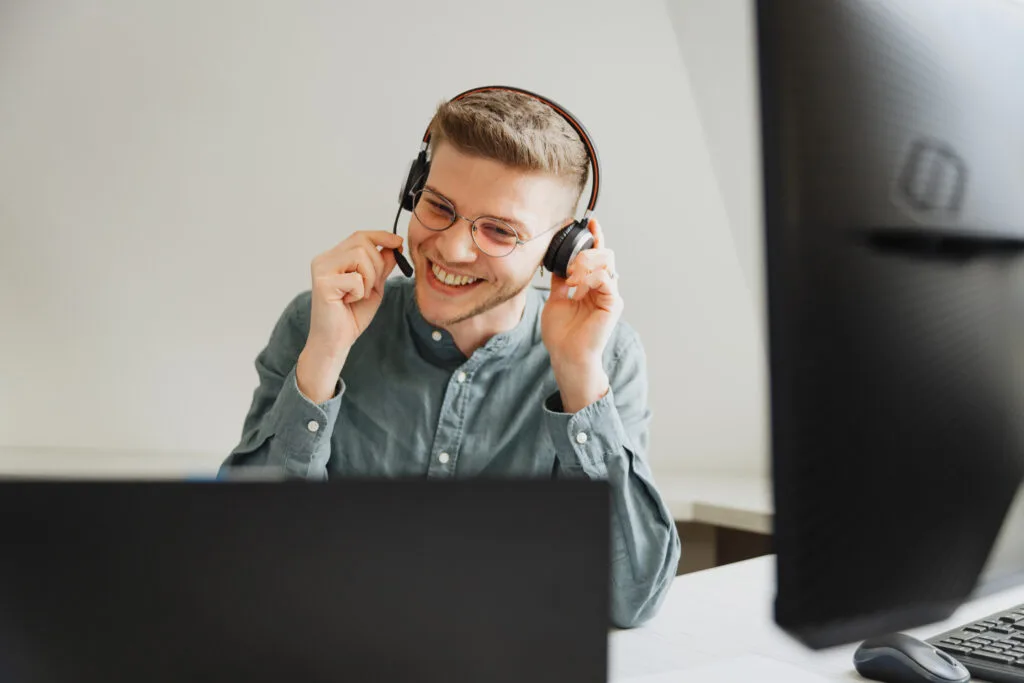 Expert smiling
